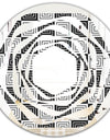 Monochrome Geometric Pattern XI - Modern Round or Oval Wall Mirror - Whirl