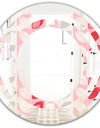 Botanical Retro Design I - Modern Round or Oval Wall Mirror - Space