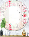 Botanical Retro Design I - Modern Round or Oval Wall Mirror - Wave