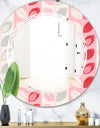 Botanical Retro Design I - Modern Round or Oval Wall Mirror - Triple C