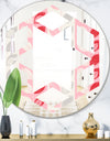 Botanical Retro Design I - Modern Round or Oval Wall Mirror - Hexagon Star