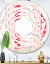 Botanical Retro Design I - Modern Round or Oval Wall Mirror - Whirl