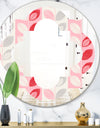 Botanical Retro Design I - Modern Round or Oval Wall Mirror - Quatrefoil