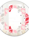 Botanical Retro Design I - Modern Round or Oval Wall Mirror - Quatrefoil