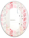 Botanical Retro Design I - Modern Round or Oval Wall Mirror - Wave
