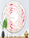 Botanical Retro Design I - Modern Round or Oval Wall Mirror - Whirl