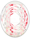 Botanical Retro Design I - Modern Round or Oval Wall Mirror - Whirl