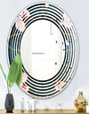 Retro Pink Flower Pattern II - Cottage Round or Oval Wall Mirror - Wave