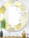 Retro Hexagon Pattern XI - Modern Round or Oval Wall Mirror - Wave