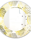 Retro Hexagon Pattern XI - Modern Round or Oval Wall Mirror - Wave