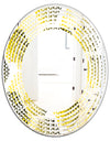 Retro Hexagon Pattern XI - Modern Round or Oval Wall Mirror - Wave