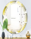 Retro Hexagon Pattern XI - Modern Round or Oval Wall Mirror - Triple C