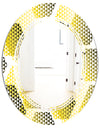 Retro Hexagon Pattern XI - Modern Round or Oval Wall Mirror - Triple C