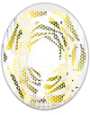 Retro Hexagon Pattern XI - Modern Round or Oval Wall Mirror - Whirl