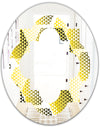 Retro Hexagon Pattern XI - Modern Round or Oval Wall Mirror - Quatrefoil