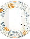 Retro Hexagon Pattern IX - Modern Round or Oval Wall Mirror - Wave