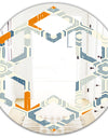 Retro Hexagon Pattern IX - Modern Round or Oval Wall Mirror - Hexagon Star