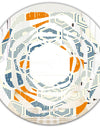 Retro Hexagon Pattern IX - Modern Round or Oval Wall Mirror - Whirl
