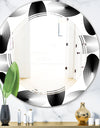 Retro Geometrical Abstract Pattern IV - Modern Round or Oval Wall Mirror - Triple C
