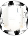 Retro Geometrical Abstract Pattern IV - Modern Round or Oval Wall Mirror - Triple C