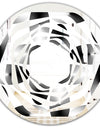 Retro Geometrical Abstract Pattern IV - Modern Round or Oval Wall Mirror - Whirl