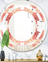Geometric Retro Design II - Modern Round or Oval Wall Mirror - Space