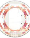 Geometric Retro Design II - Modern Round or Oval Wall Mirror - Space
