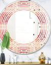 Geometric Retro Design II - Modern Round or Oval Wall Mirror - Wave