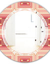 Geometric Retro Design II - Modern Round or Oval Wall Mirror - Triple C