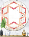 Geometric Retro Design II - Modern Round or Oval Wall Mirror - Hexagon Star