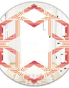 Geometric Retro Design II - Modern Round or Oval Wall Mirror - Hexagon Star
