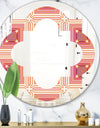 Geometric Retro Design II - Modern Round or Oval Wall Mirror - Quatrefoil