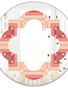 Geometric Retro Design II - Modern Round or Oval Wall Mirror - Quatrefoil