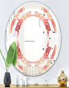 Geometric Retro Design II - Modern Round or Oval Wall Mirror - Space