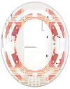 Geometric Retro Design II - Modern Round or Oval Wall Mirror - Space