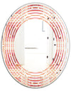 Geometric Retro Design II - Modern Round or Oval Wall Mirror - Wave