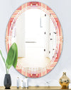Geometric Retro Design II - Modern Round or Oval Wall Mirror - Triple C