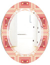 Geometric Retro Design II - Modern Round or Oval Wall Mirror - Triple C