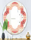 Geometric Retro Design II - Modern Round or Oval Wall Mirror - Quatrefoil