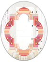 Geometric Retro Design II - Modern Round or Oval Wall Mirror - Quatrefoil