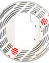 Retro Geometrical Abstract Minimal Pattern XI - Modern Round or Oval Wall Mirror - Wave