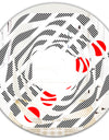 Retro Geometrical Abstract Minimal Pattern XI - Modern Round or Oval Wall Mirror - Whirl