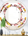 Triangular Gold Design II - Modern Round or Oval Wall Mirror - Space