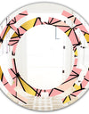 Triangular Gold Design II - Modern Round or Oval Wall Mirror - Space