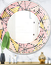 Triangular Gold Design II - Modern Round or Oval Wall Mirror - Wave