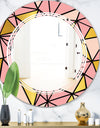 Triangular Gold Design II - Modern Round or Oval Wall Mirror - Triple C