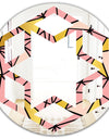 Triangular Gold Design II - Modern Round or Oval Wall Mirror - Hexagon Star