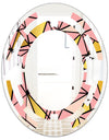 Triangular Gold Design II - Modern Round or Oval Wall Mirror - Space