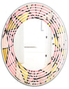 Triangular Gold Design II - Modern Round or Oval Wall Mirror - Wave