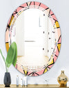 Triangular Gold Design II - Modern Round or Oval Wall Mirror - Triple C